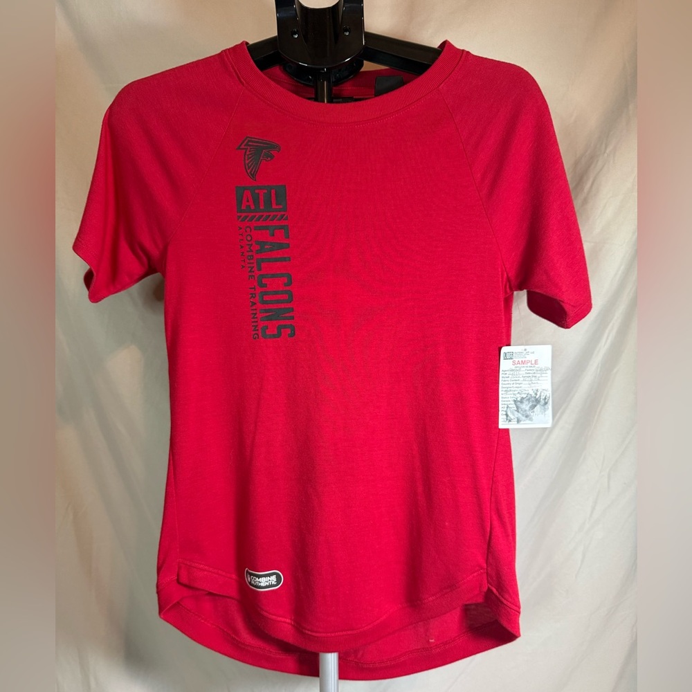 New Era Atlanta Falcons Combine Authentic Sweep T-Shirt –Men’s Small 🏈🖤❤️ *RARE*